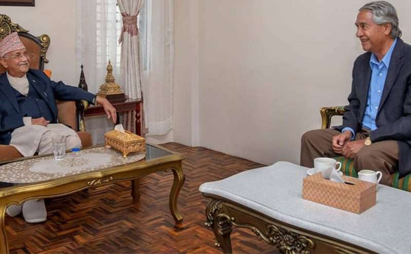 बुढानिलकण्ठमा ओली-देउवा भेटवार्ता, सरकार गठन केन्द्रित छलफल