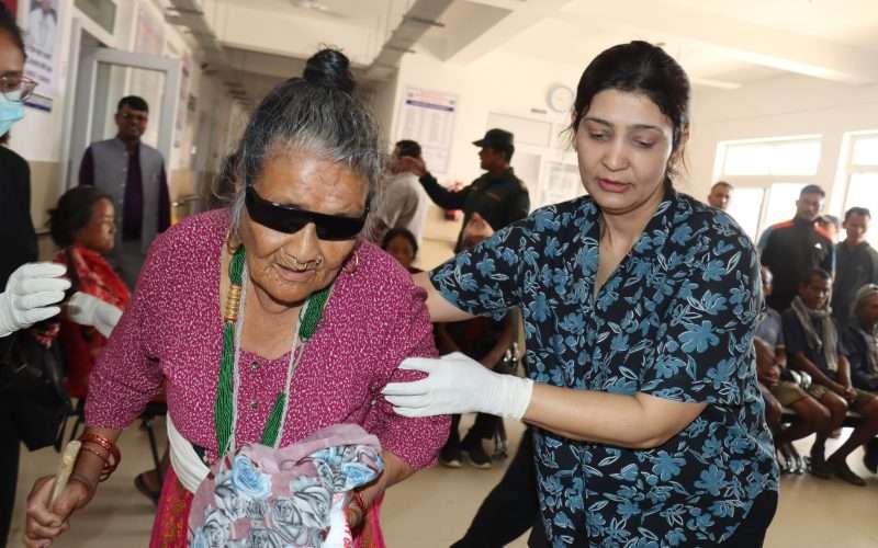 हरिहरपुरगढीमा एक हजारबढीको आँखा तथा दन्त परिक्षण